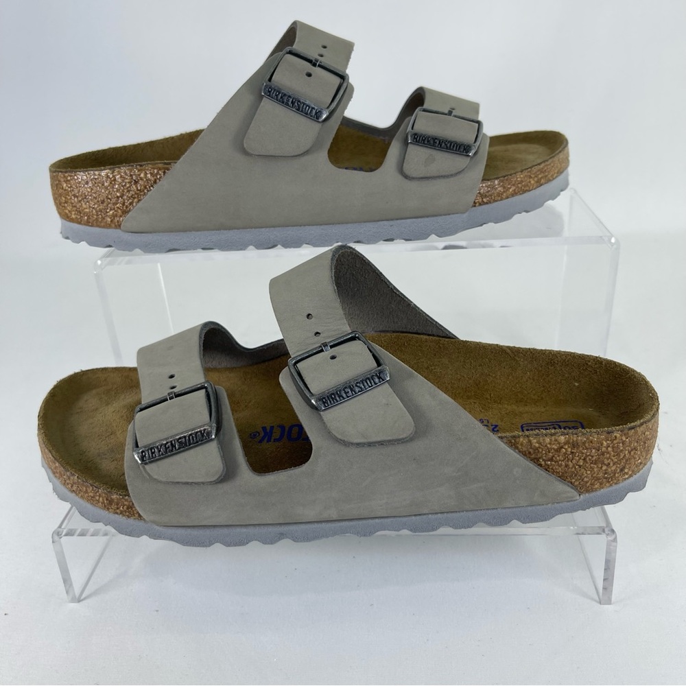 Birkenstock Two-Strap Sandals in Light Gray